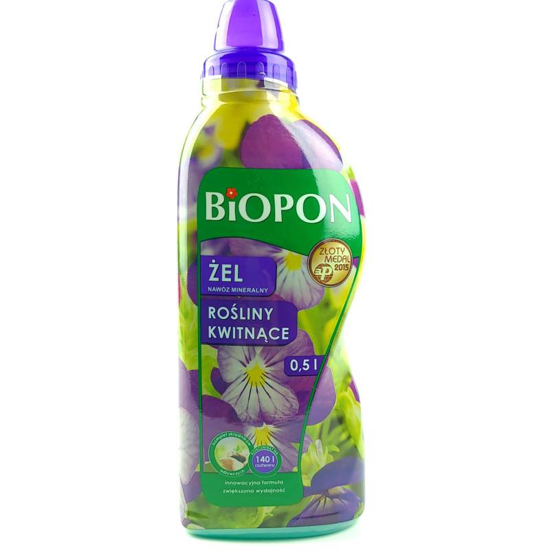 Biopon 0,5l Żel nawóz mineralny do roślin kwitnących innowacyjna formuła