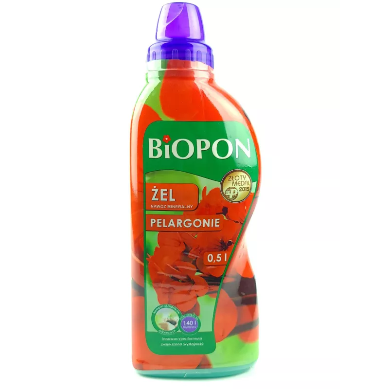 Biopon 0,5l Żel nawóz mineralny do pelargonii innowacyjna formuła