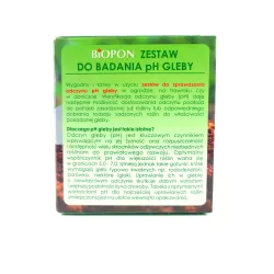 Biopon Zestaw do badania pH gleby paski + płyn sprawdzanie odczynu podłoża