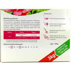 Biopon 3 kg Nawóz do róż pnących rabatowych pobudza wzrost krzewów obfite kwitnienie