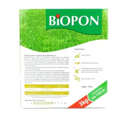 Biopon 3 kg Nawóz przeciw żółknięciu trawnika zielony trawnik zdrowa darń