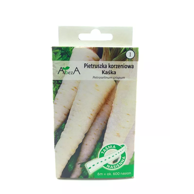 AbezA Pietruszka Kaśka Nasiona na taśmie Karton korzeniowa wczesna 6m bardzo smaczna gruba biała