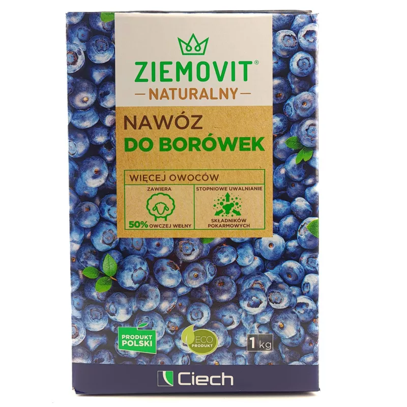 Ziemovit 1 kg Nawóz Naturalny pod borówki BIO poprawia strukturę gleby zwiększa plonowanie