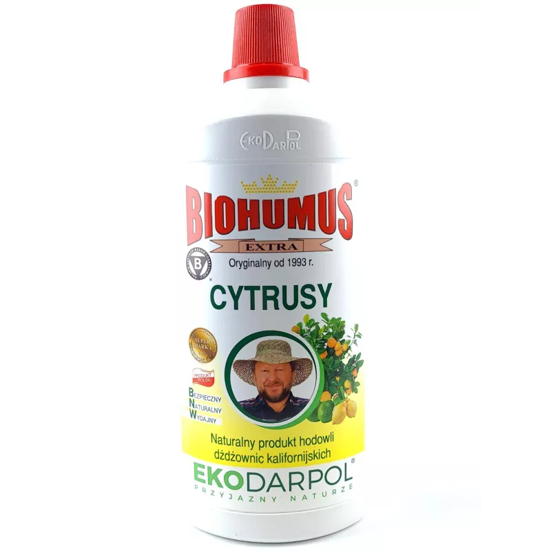 Ekodarpol 1l Biohumus Extra Nawóz do cytrusów cytryny grejpfrutów pomarańczy BIO
