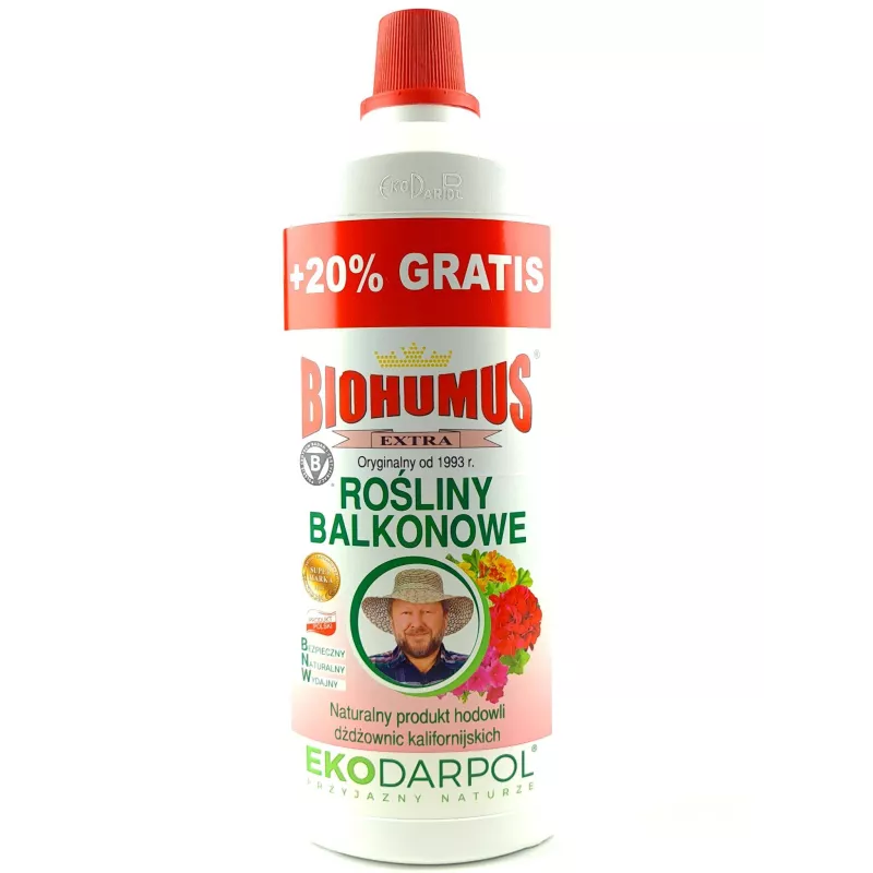 Ekodarpol 1l + 200ml Gratis Biohumus Extra do kwiatów balkonowych BIO naturalny nawóz