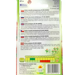 Toraf 0,5g Aster Pomponowy Hi-No-Maru Nasiona wysoki trójbarwne kwiaty