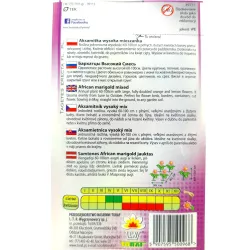 Toraf 1g Aksamitka Wysoka mix Nasiona mieszanka duże kwiaty żółta pomarańczowa