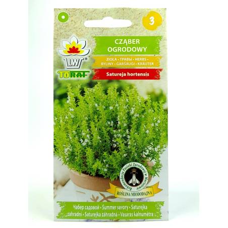 Toraf 2g Cząber ogrodowy Nasiona zioła aromatyczna przyprawa wspomaga trawienie