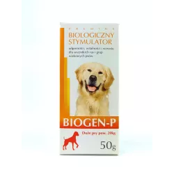 Bio-Gen 50g P Probiotyki dla psów Duże psy Bio-stymulator Witalność Odporność Lśniąca sierść