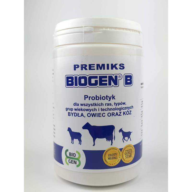 Bio-Gen 1kg B Probiotyki dla bydła owiec kóz Wszystkie rasy typy grupy wiekowe Lepsze trawienie Przyspiesza rekonwalescencje