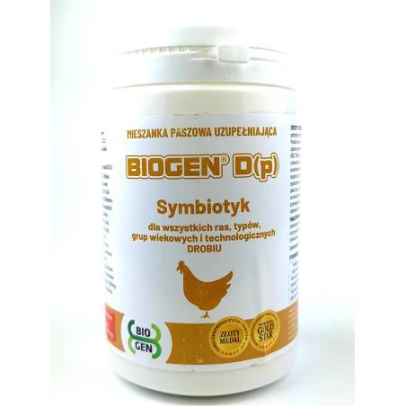 Bio-Gen 1kg D(p) Synbiotyk dla drobiu Kur Kaczek Indyków Gęsi Probiotyk Dodatek do pasz