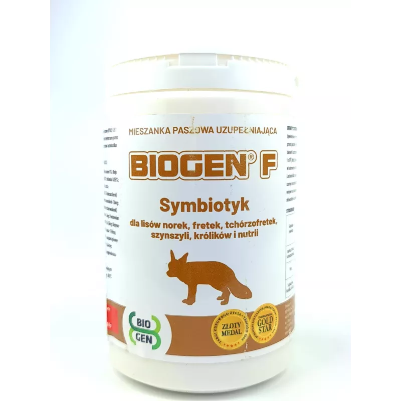 Bio-Gen 1kg F Probiotyki dla zwierząt futerkowych królików nutrii szynszyli lisów norek fretek tchórzofretek
