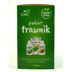 Bio-Gen EKO Pakiet trawnik Produkty wspomagające zdrowy rozwój trawnika Preparaty naturalne
