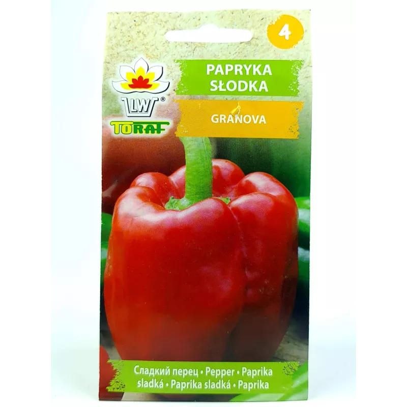 Toraf 0,5g Papryka Granova Czerwona Słodka Nasiona warzyw wysoka zawartość witaminy C odmiana gruntowa