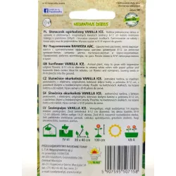 Toraf 0,5g Słonecznik Vanilla Ozdobny Ogórkolistny Nasiona kwiatów kremowych rabatki kwiat cięty