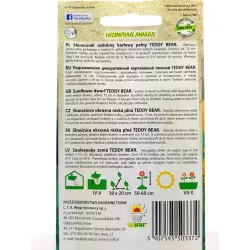 Toraf 2g Słonecznik Teddy Bear Ozdobny Pełny Nasiona kwiatów roślina na kwiat cięty ozdoba rabatki