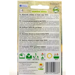 Toraf 2g Słonecznik Ozdobny Taiyo Nasiona kwiatów na kwiat cięty wysoki