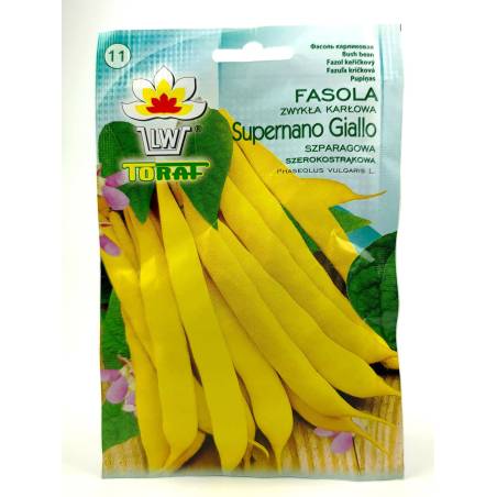 Toraf 30g Fasola Szparagowa Supernano Giallo Nasiona warzyw Odmiana zwykła karłowa żółta