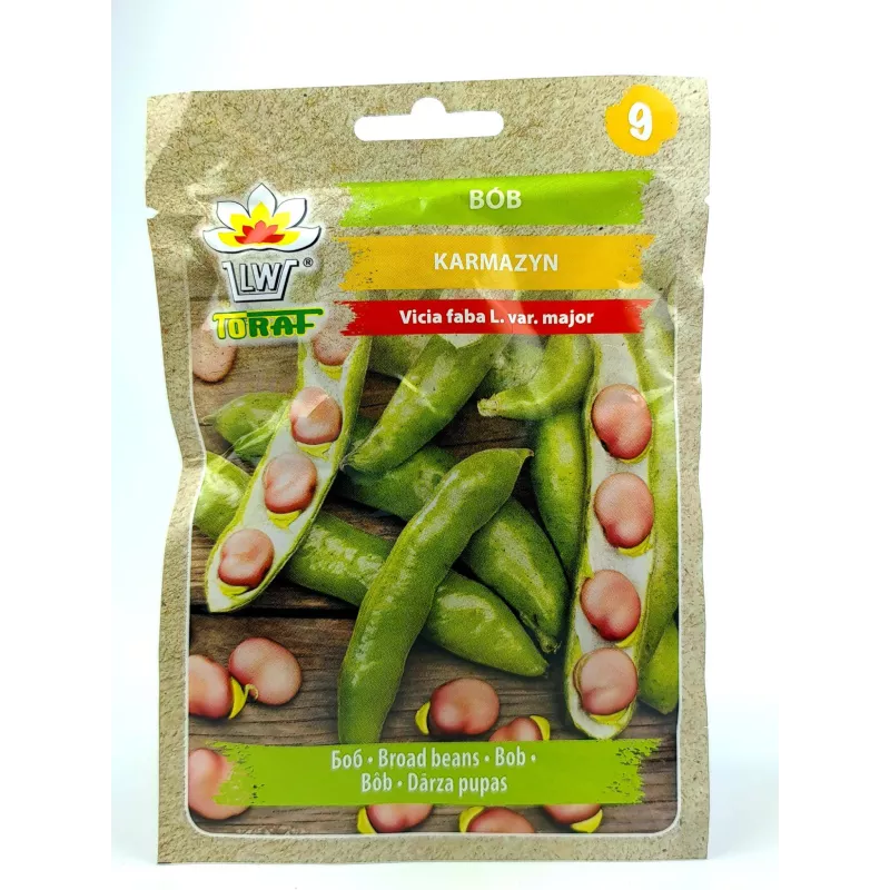 Toraf 30g Bób Karmazyn Nasiona warzyw Średnio wczesny Odmiana plenna Nasiona różowe