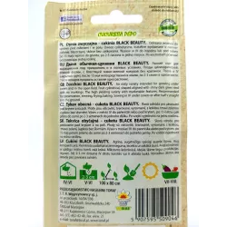 Toraf 5g Cukinia Black Beauty Nasiona warzyw Odmiana wczesna Dynia Konserwowanie Duszenie Zapiekanie