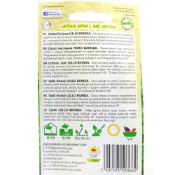 Toraf 1g Sałata Lollo Bionda Zielona Nasiona warzyw Odmiana kędzierzawa liściowa sałatki dekoracje potraw