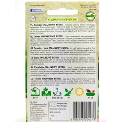 Toraf 0,5g Pomidor Malinowy Retro wysoki Nasiona warzyw Odmiana gruntowa wczesna plenna