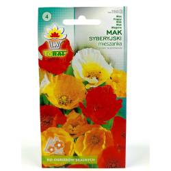 Toraf 0,3g Mak Syberyjski Mix Nasiona kwiatów wieloletnich Mieszanka kolorów Pachnące kwiaty