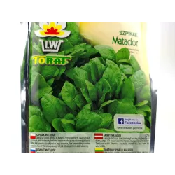 Toraf 250g Szpinak Matador Nasiona warzyw Duże opakowanie Odmiana zimująca średniopóźna Sałatki Dania Mrożenie