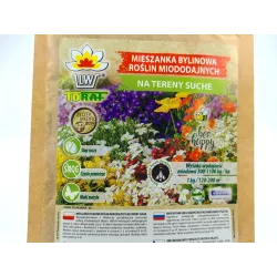 Toraf 100g Mieszanka na tereny suche Rośliny Miododajne Duże opakowanie Nasiona kwiatów wieloletnich jednorocznych Byliny