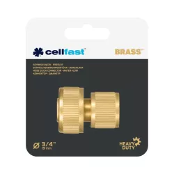 Cellfast Szybkozłącze przelotowe 3/4" BRASS 52-835 Mosiądz Mocne