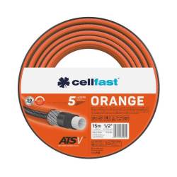 Cellfast Wąż ogrodowy 1/2" 15m Orange ATSV 15-004 Super flexi Nieskręcający 5 warstwowy