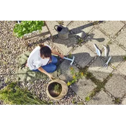 Cellfast Mały zestaw narzędzi pielęgnacyjnych PASTEL Błękitny 40-053 Widełki Łopatka Rękawice Dopasowane Lekkie