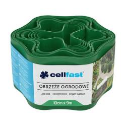 Cellfast Obrzeże ogrodowe Zielone 10cm x 9m 30-001H Falowane Oddzielanie Ogradzanie