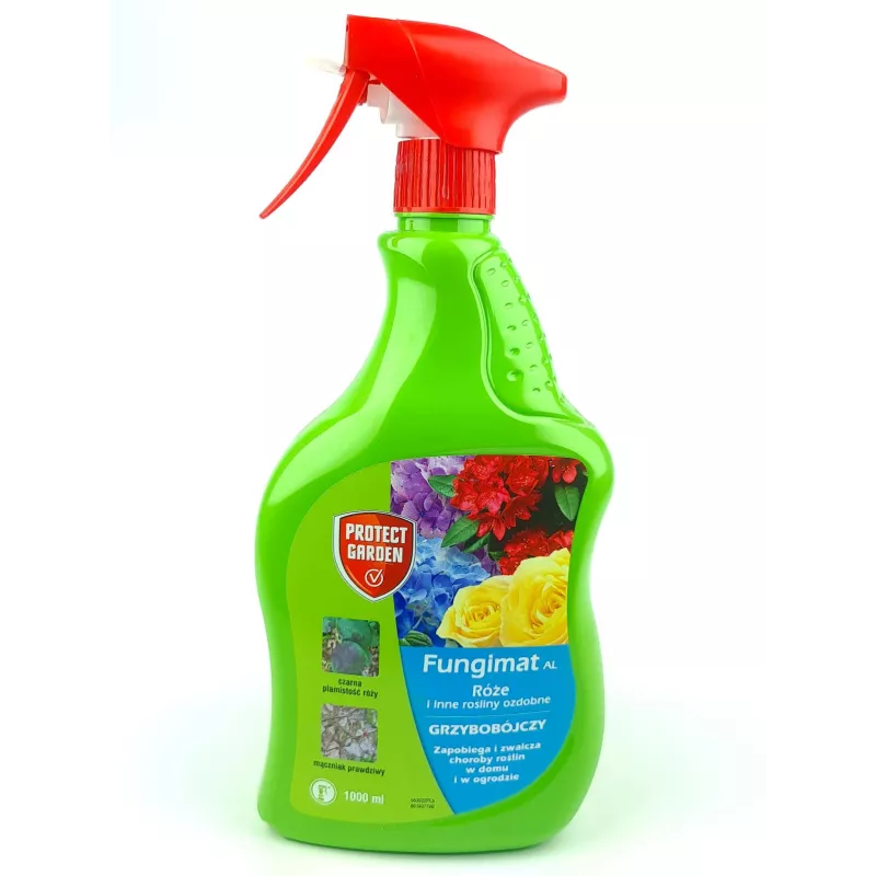 SBM 1L Fungimat AL Środek grzybobójczy Gotowy spray Rośliny ozdobne Róże Mączniak prawdziwy Czarna plamistość