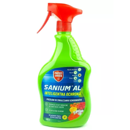 SBM 1l Sanium AL Środek owadobójczy Gotowy Spray Działa systemicznie Czerwce Mączlik Mszyca Misecznik