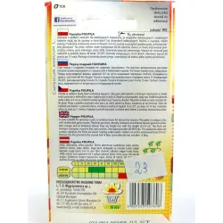 Toraf 0,5g Papryka Poupila Słodka Kolorowa Nasiona warzyw żółta czerwona przetwory gotowanie