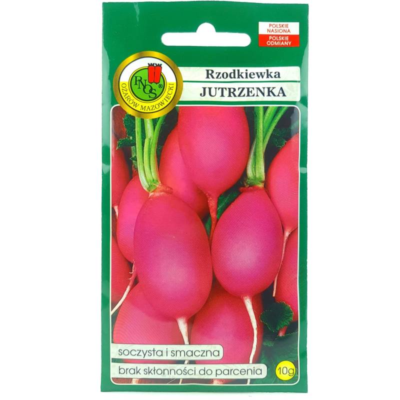 PNOS 10g Rzodkiewka Jutrzenka Różowa Nasiona warzyw Delikatna Bardzo smaczna Odporna na parcenie