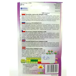 Toraf 1g Aksamitka Orange Flame Nasiona pomarańczowa kwiaty rabatowe