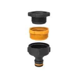 Fiskars Przyłącze kranowe Multi wewnętrzne 1/2-3/4-1" 1027051 Podłączanie węża Nakręcane na kran Solidne Uniwersalne