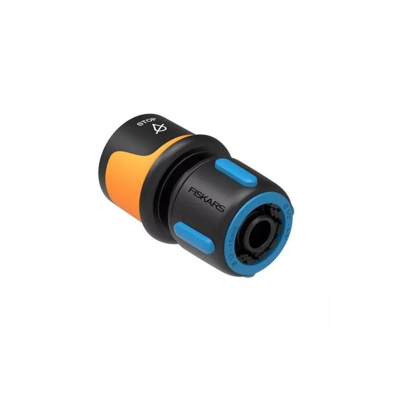Fiskars Szybkozłącze 1/2-5/8" STOP 1027079 Mocne Funkcja STOP Podłączanie węża Nawadnianie działki