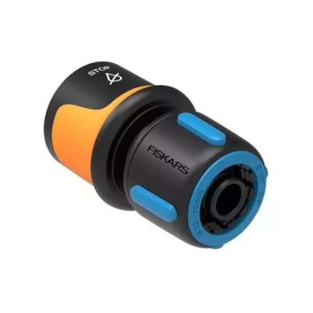 Fiskars Szybkozłącze 1/2-5/8" STOP 1027079 Mocne Funkcja STOP Podłączanie węża Nawadnianie działki