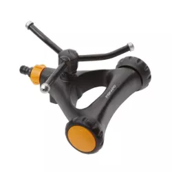 Fiskars Zraszacz dookolny 1023657 Na kółkach Metalowy Zasięg 13 m Stabilny Wytrzymały