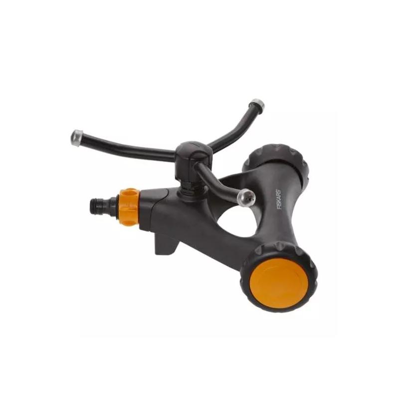 Fiskars Zraszacz dookolny 1023657 Na kółkach Metalowy Zasięg 13 m Stabilny Wytrzymały