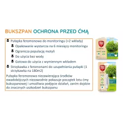 SBM Uzupełnienie Pułapki na ćmę bukszpanową Feromony 3 miesiące działania Odławianie dorosłych osobników
