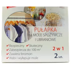 Ekodarpol 2 szt. Pułapka na mole 2w1 Feromonowa Spożywcze Odzieżowe