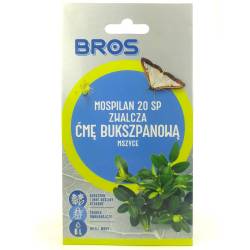 Bros 2,5g Mospilan 20 SP Środek owadobójczy na ćmy bukszpanowe działanie systemiczne bukszpan szkodniki roślin