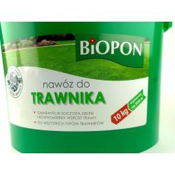 Biopon 10 kg Nawóz do trawnika granulowany Wiadro Zielona zwarta darń Piękny trawnik