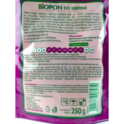 Biopon 0,25kg Nawóz mineralny do Surfinii Petunii kaskadowych Werbeny