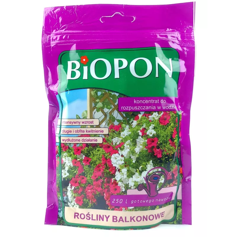 Biopon 0,25kg Nawóz rozpuszczalny rośliny balkonowe surfinia pelargonia begonia