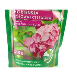 Biopon 0,2kg Nawóz rozpuszczalny hortensje różowe czerwone intensywna barwa obfite kwitnienie
